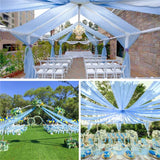 Popxstar Wedding Arch Ceiling Drape Roof Decor Sheer Chiffon Tulle Curtain Draping Backdrop Party Supplies Drapery Ceremony Decoration
