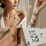 Transfer Tattoos Butterfly Tattoos Long Lasting Sweat Proof Sketch Tattoo Stickers Waterproof Temporary Tattoo Stickers