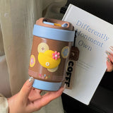 Twist-off Lid Double-drink Creative Coffee Cup High Appearance Level New Insulated Cup Portable, Cute and Simple Water Cup
