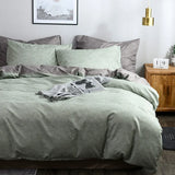 Popxstar 2/3pcs Set Soft Bedding Duvet Cover Set Green/Blue Light-weight Comforter Cover with Zipper Closure, Envelop Pillowcase