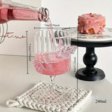 Popxstar Three-dimensional Butterfly Wine Glass Simple Round Glass Cup Creative Handmade Glass Wine Glasses  Champagne Cocktail Cup Gift