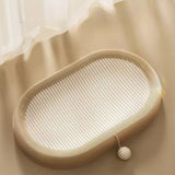 Oval Sisal Cat Scratcher Bed Durable No Mess Scratching Pad Cat Toys Scratching Post for Kittens