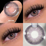 Popxstar 2pcs Natural Color Contact Lenses for Eyes Gray Contact Lens Yearly Fashion Blue Contact Lens Colored Eye Contacts