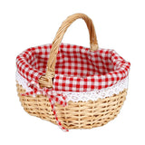 popxstar New Wicker Egg And Fruit Basket Storage Basket Handheld Outdoor Picnic Basket Egg Basket Flower Basket Gift For Best Friend