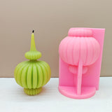 Popxstar  4 Story Geometry Candle Silicone Molds Stripe Circular Soap Resin Mould Chocolate Making Gypsum Home Party Dinner Decor DIY Gift