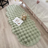 Popxstar Oval Plush Carpet Soft Imitation Rabbit Fur Mat For Children's Bedside Rug Warm Winter Sofa Chair Cushion Living Room Home Decor