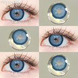 Popxstar  1pair Colorcon Contact Lenses Green Color Lens Natural Brown Eye Contacts Gray Pupils Beautiful Cosmetic Yearly Lenses
