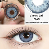 Popxstar New 1pair Colored Contact Lenses for Eyes Blue Natural Look Brown Eye Lenses Cosmetic Beauty Pupils