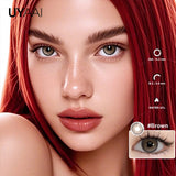 Natural Halo Shimmer Contact Lenses - Gray Brown Green Blue, Brighten Eye Look for Dating, Gathering & Daily Makeup