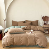 New 100% Cotton Bedding Set 1pc Duvet Cover and 2pcs Pillowcases  Plaid Soft Skin Friendly Bedding Single and Double King Size