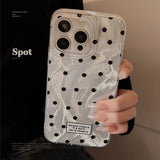 Popxstar Polka Dot Phone Case for iPhone 15 14 11 12 13 Pro Max Plus, Bling Glitter Sparkly Shiny Design Phone Case Cover
