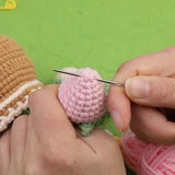 Popxstar Crochet Flower Kit for Beginners With Instruction Knitting Yarn Thread Hook Needles Easy Knit Accessories Set DIY Craft