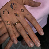 Popxstar  1pc Star Moon Universe Temporary Tattoo Arm Hand Back Shoulder Tattoo Sticker Waterproof Long-Lasting Moon Star Tattoo Sticker