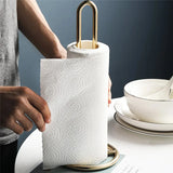 Popxstar Stainless Steel Kitchen Roll Paper Towel Holder Bathroom Tissue Stand Dining Table Vertical Napkins Rack Kitchen Storage Shelf