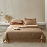 Popxstar High-end 65% Lyocell Fiber + 35% Cotton Bedding Set Queen Fresh Natural Plant Duvet Cover Set with Sheets Quilt Cover Pillowcase