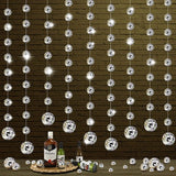 Popxstar  1.3m Mirror Disco Ball Pendant String Surface Dazzling Reflections Disco Ball Hanging Garland Banner Wedding Party Decorations
