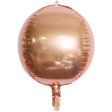 Popxstar 2/5PCS 18/22/36inch Foil Sphere Balloons 4D Balloons Glod Silver Rose Gold Big Round Mylar Balloons for Birthday Party Decor