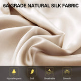 Popxstar Natural Mulberry Silk Pillowcase Decorative Luxury 6A Bed Decorative Cushion Cover Solid Envelope Style Luxury Pure Pillow Case