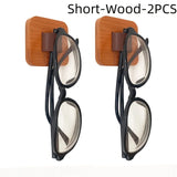 Popxstar Wooden Wall Mounted Sunglasses Storage Rack Eyeglass Organizer Holder Self-adhesive Glasses Hanger  Sunglass Hook Storage Gifts