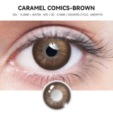 Popxstar  -2pcs pupils halloween Blue Green contact lenses for Eyes Natural Colored contact lenses Prescription myopia Brown Lens