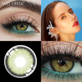 A Pair of Color Contact Lenses Diamond Series Blue Brown with Eye Contact Prescription Strap Diopter Corrected Lenses Naturally