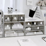 Popxstar cabin weekend inspoKawaii Ins Organizer Desktop Drawer Free Combination Storage Box Plastic Hairpin Makeup Cosmetics Desk Storage Organizer Rack