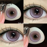 Popxstar  2Pcs Best Selling Color Contact Lenses Myopia Degree -0.00 to -8.00 Purple Series Soft Lens EyeBeauty Pupil