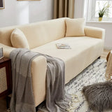Popxstar Adjustable Elastic Sofa Cover Armchair Protector Corner L Shape Stretch Slipcovers Couch Cover 1/2/3/4/5 Seater  For Living Room