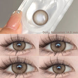 Popxstar Color Contact Lenses with Diopters Color Lens Korean Lenses Grow Eye Natural Colored Eye Lenses Myopia Black Lenses