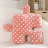Popxstar Blacket White Irregular Jigsaw Seat Cushion Chair Soft Back Cushion Home Decor Throw Pillow Comfortable Teddy Velvet Cushions