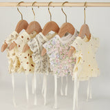 Popxstar 100% Cotton 4-Layer Gauze Retro Lace Ruffle Vest Bib For Boys And Girls Baby Bib Waterproof Baby Bib Baby Vest Bib