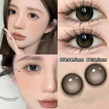 Popxstar  1Pair New Color Contact Lens Korea Pupils Nature High Quality Myopic Gray Lens Blue  Eyes - 0.00 to- 8.00 Diopter Lenses