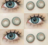 Popxstar Color Contact Lenses for Eyes Korean 1 Pair Fashion Lenses Brown Colorcon Colored Lenses with Diopters Degree Blue Lenses