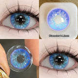 Prussian Blue Color Contact Lenses Cosplay Softlens for Eyes Lenses Eyecontacts with Myopia Fast Shipping