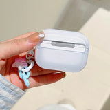 Popxstar Glitter Sequins Bling Earphone Case For AirPods 1 2 3 4 Protective Cover Funda with Keychain for Apple Airpods 3rd 4th Gen Pro 2