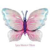 Popxstar  40Inch Colorful Gradient Number Balloon 0-9 Digit Foil Helium Balloon Butterfly Girl Birthday Party Decor Baby Shower Kids Gifts