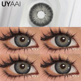 Popxstar  1Pair Fashion Big Lenses Colored Contact Lenses for Eyes Beauty Blue Eyes Lenses Natural Green Pupils Brown Grey Lens