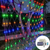 New Year Decoration Outdoor Waterproof LED Decoration LED Net Curtain Lamp Mesh Fairy String Light  Home Decor