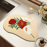 Popxstar American retro light luxury kitchen countertop drain pad, diatom mud suction pad, quick-drying washing table, sink, bar mat
