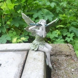Popxstar Playing The Flute Fairy Statue Angel Garden Sculpture Decoration Outdoor Garden Lawn Courtyard Resin Crafts