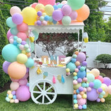 Macaron Rainbow Pastel Balloon Garland Arch Kit Bow Pink Blue Latex Ballons For Birthday Party Supplies Wedding Decor
