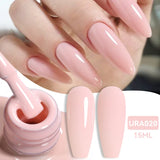 popxstar UR SUGAR 15ml Jelly Milky White Translucent Color Gel Polish Semi Permanent UV Gel Nail Art Soak Off Gel Varnish Latest Fashion