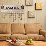 Popxstar Eid DIY Decor Wooden Calendar Pendant Family Wedding Birthday Special Days Countdown Reminder Board For Christmas Gifts