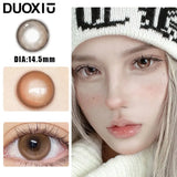 Popxstar  1Pair Natural Brown Contact Lenses for Eye Colored Lenses Black Eye Degree Prescription -0.00 to -8.00  Beauty Pupils