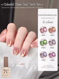 Autumn Winter Blue Black Red Glass Bead Crystal Cat Eye Gel Nail Polish New Whitening High Density Sparkling Nail