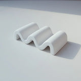 Popxstar  Ceramic White Special-shaped Tableware Western Plate Molecular Cooking Wave Plate French-style Dessert Sushi Plate Tableware