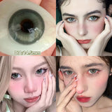 Popxstar  -New 1Pair Fashion Big Lenses Myopia Colored Contact Lenses for Eyes Beauty Blue Eyes Lenses Green Pupils Brown Grey Lens