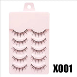 Popxstar 5 Pairs Of Natural Makeup Daily Makeup Cos Eyelashes Simulated Grafting Fish Tail Segmented Eyelash Facial Makeup Tool