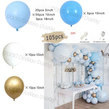 Popxstar Blue Birthday Balloons Arch Kit Birthday Decorations Gold Confetti Navy Blue Baloon Boy Girl Baby Shower Wedding Baptism Decors
