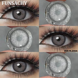 1 Pair Gray Lenses Colored Contacts for Eyes 14.0mm~14.5mm Contact Lenses Hazel Lenses Natural Beauty Cosmetic New Lens
